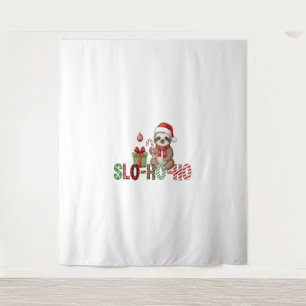 Slo Ho Ho Xmas Sloth Wandteppich