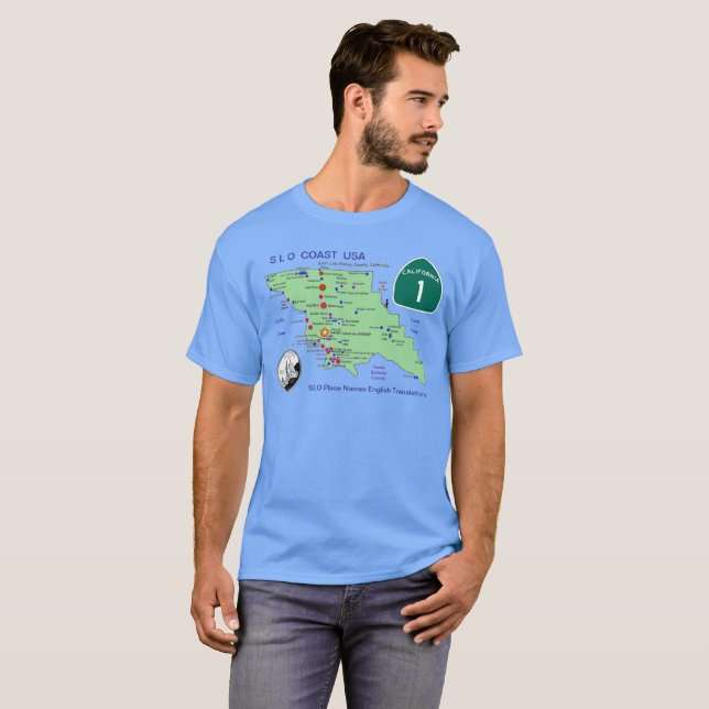 SLO Place Names MAP T - Shirt (Vorne ganz)