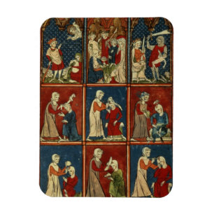 Sloane 1977 fol.2V Medizinische und biblische Szen Magnet