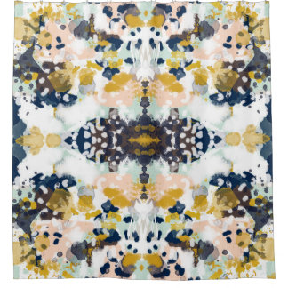 Sloane abstrakter paintned painterly Duschvorhang