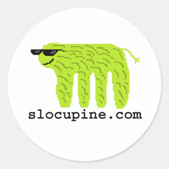 slocupine.com runder aufkleber (Vorderseite)