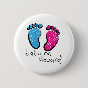 Slogan an Bord - Baby-Jongen von meisje Button