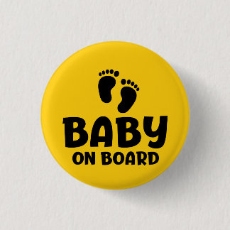 Slogan Baby an Bord - Baby ist ein Boord, im Auto. Button