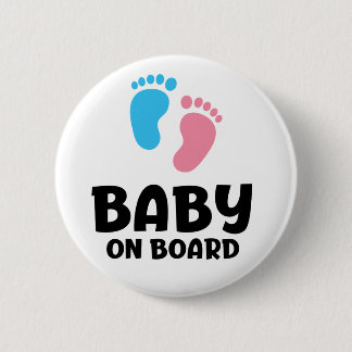 Slogan Baby an Bord - Baby ist ein Boord, im Auto. Button