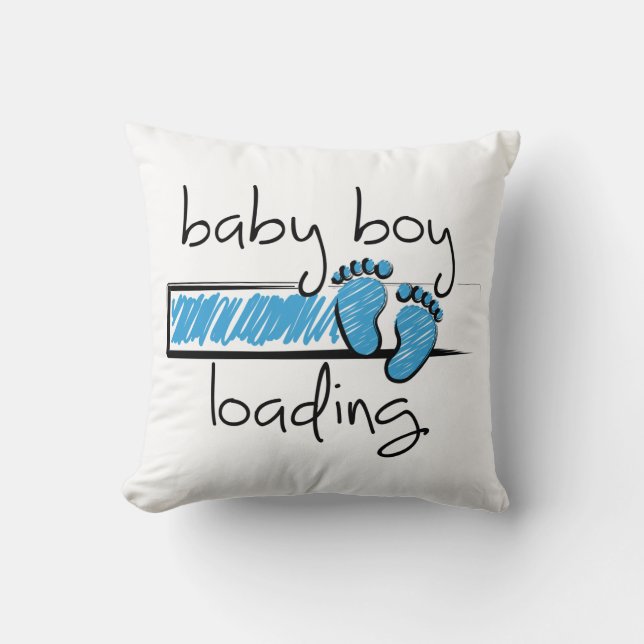 Slogan baby boy is loading. baby jongen opkomst kissen (Vorderseite)