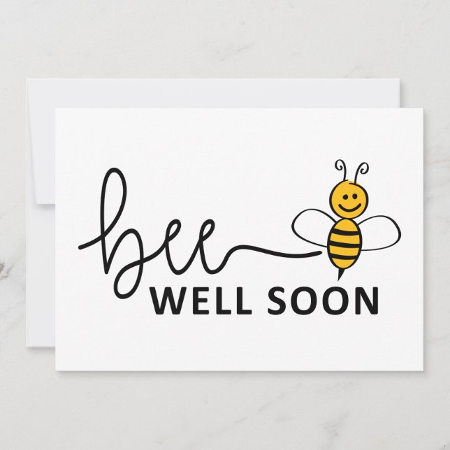 Slogan Bee well soon. Van harte beterschap ! (Vorderseite)