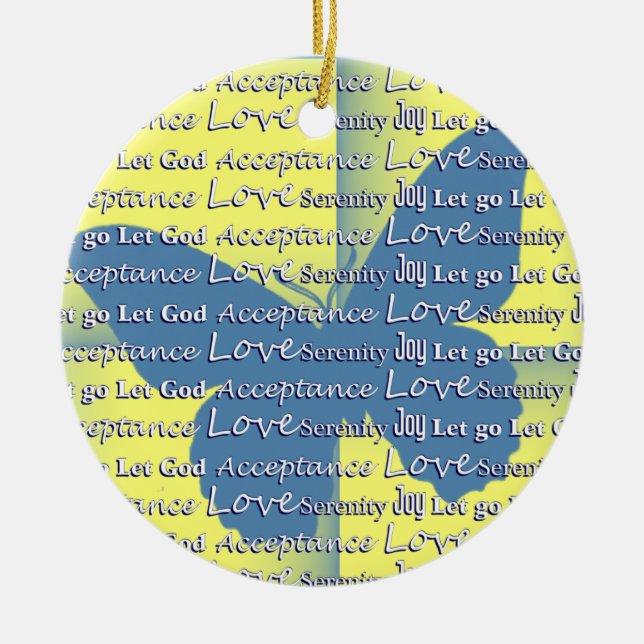 Slogan Butterfly Keramikornament (Vorne)
