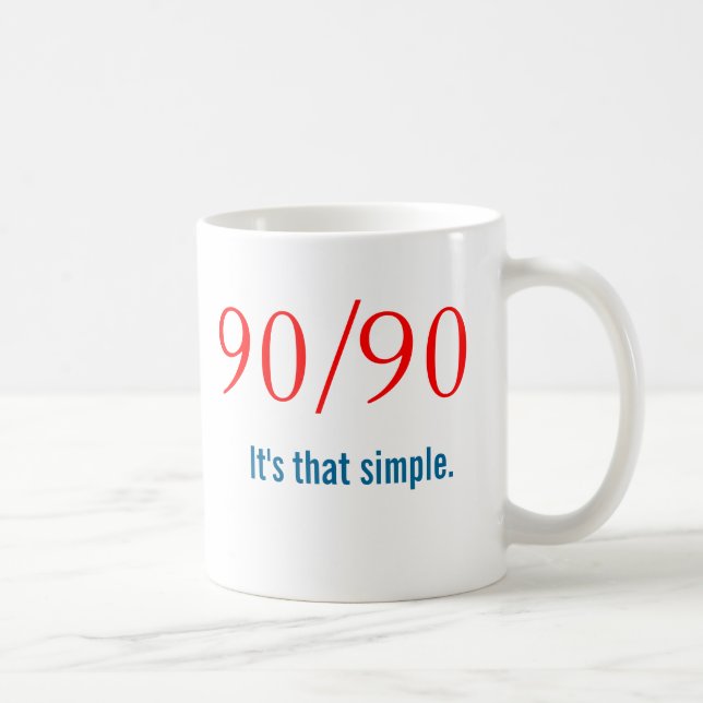 Slogan des Neulings-90/90 - OM-Na Tasse (Rechts)