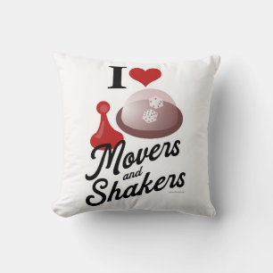 Slogan für das Retro-Brettspiel Love Movers And Sh Kissen