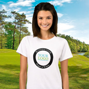 Slogan für den schwarzen Kreis für Firmennamen per T-Shirt