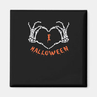 Slogan Halloween. Herzstich aus Skelett