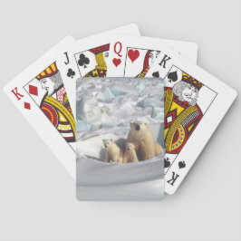 SLOGAN hinzufügen, um Polarbären auf dem Planeten  Spielkarten