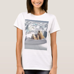 SLOGAN hinzufügen, um Polarbären auf dem Planeten  T-Shirt