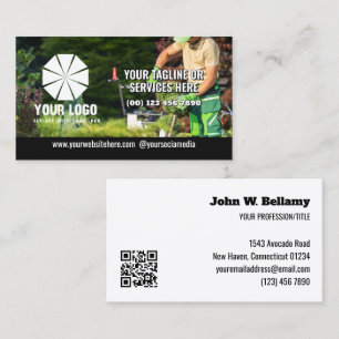 Slogan Ihr Logo Überlagerungsfoto Editierbarer QR- Visitenkarte