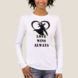 Slogan Long Sleeve T - Shirt | Liebe gewinnt immer