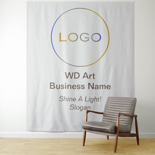 Slogan-Markenbezeichnung für das Business, Round S Wandteppich (Beispiel)