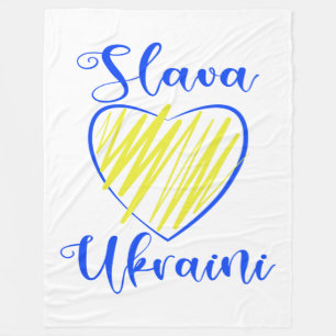 Slogan Slava Ukraini Gloria an die Ukraine Fleecedecke