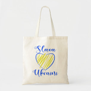 Slogan Slava Ukraini Gloria an die Ukraine Herz Tragetasche