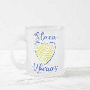 Slogan Slava Ukraini Gloria an die Ukraine Mattglastasse