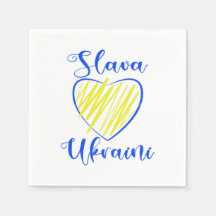Slogan Slava Ukraini Gloria an die Ukraine Serviette