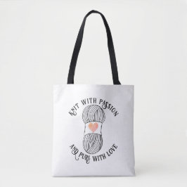 Slogan-Strick mit Leidenschaft-Purl mit Liebe