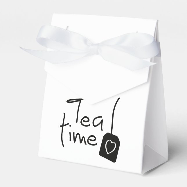Slogan tea time - theetijd. kopje thee drinken. geschenkschachtel (Vorderseite)
