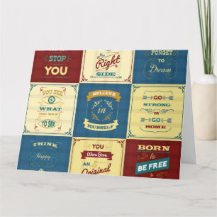 Slogan Typografie Dankeskarte