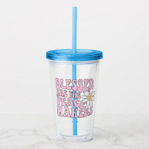 Slogan von Daisy and Peace Makers Acryltrinkbecher