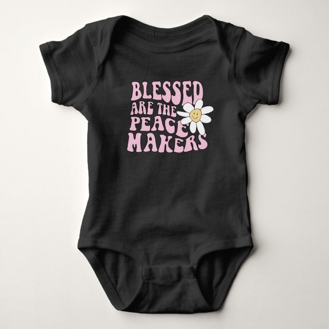 Slogan von Daisy and Peace Makers Baby Strampler (Vorderseite)