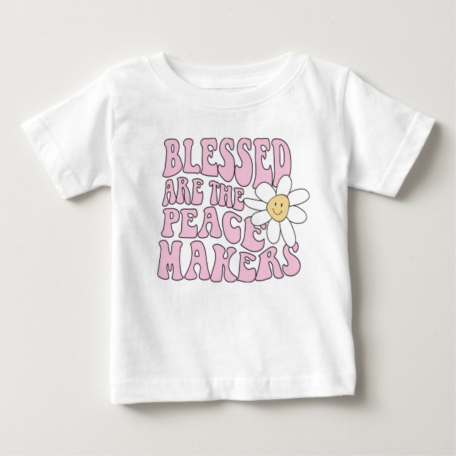 Slogan von Daisy and Peace Makers Baby T-shirt (Vorderseite)