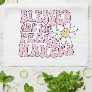 Slogan von Daisy and Peace Makers Geschirrtuch