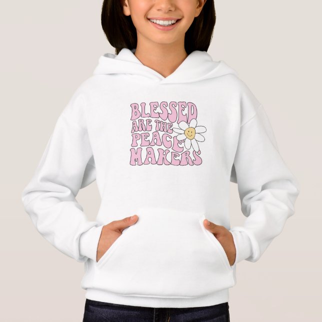 Slogan von Daisy and Peace Makers Hoodie (Vorderseite)