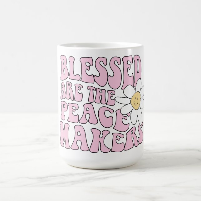 Slogan von Daisy and Peace Makers Kaffeetasse (Mittel)