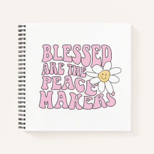 Slogan von Daisy and Peace Makers Notizbuch