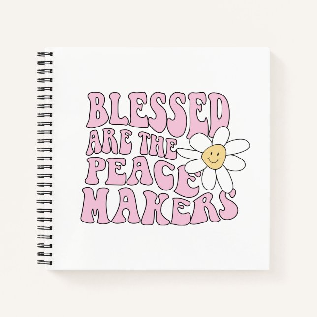 Slogan von Daisy and Peace Makers Notizbuch (Vorderseite)