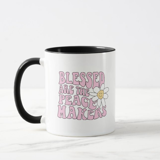 Slogan von Daisy and Peace Makers Tasse (Links)