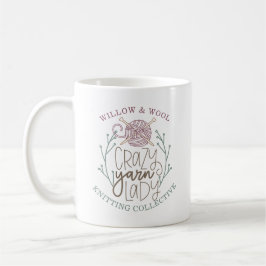 Slogan Yarn-T - Shirt der Knittergruppe Kaffeetasse