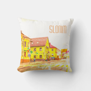 Slonim Belarus Architektur Stadt Straße Stadtbild Kissen