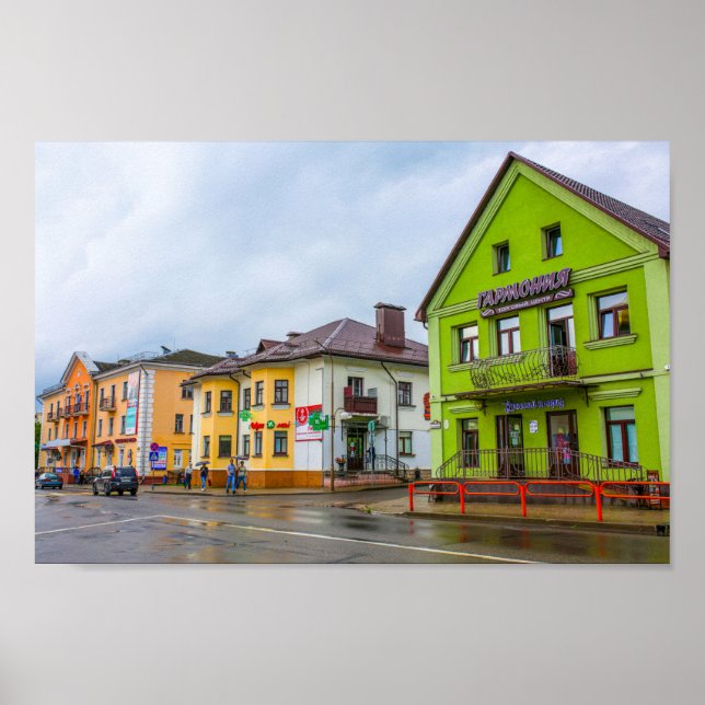 Slonim Belarus Town Architecture Street Poster (Vorne)