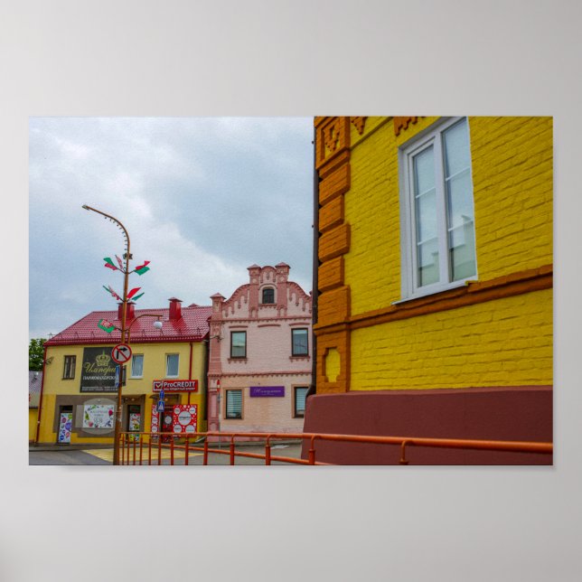 Slonim Belarus Town Architecture Street Poster (Vorne)