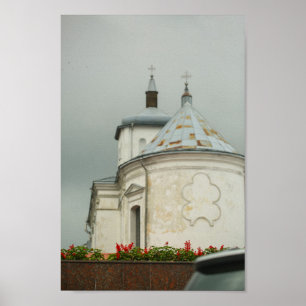 Slonim Weißrussland Town Architecture Church Poster
