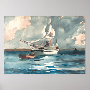 Sloop, Nassau von Winslow Homer Poster