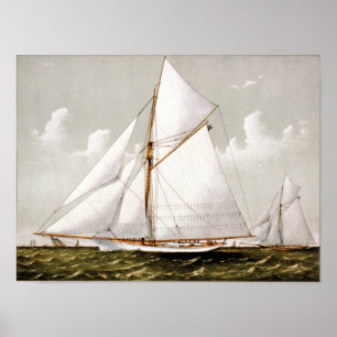 Sloop Yacht Volunteer - 1887 Poster
