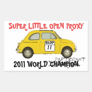 SLOP Teilnehmeraufkleber Rechteckiger Aufkleber