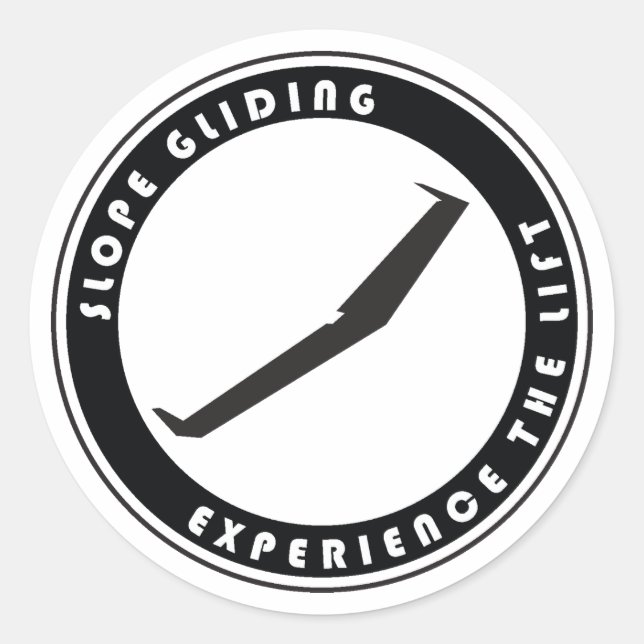 Slope Gliding Runder Aufkleber (Vorderseite)