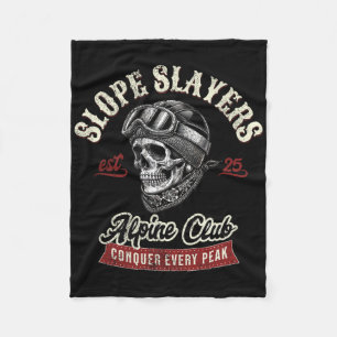 Slope Slayers Freestyle Skifahren Skifahrer Winter Fleecedecke