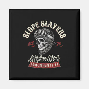 Slope Slayers Freestyle Skifahren Skifahrer Winter Magnet