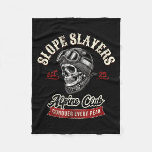 Slope Slayers Freestyle Skifahrer Winter Fleecedecke