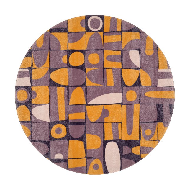 Sloppy Geometrie: Vintages Muster Schneidebrett (Vorderseite)