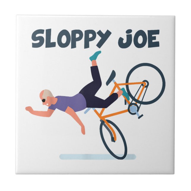 Sloppy Joe Funny Biden Shirt Sloppy Joe Biden Funn Fliese (Vorderseite)